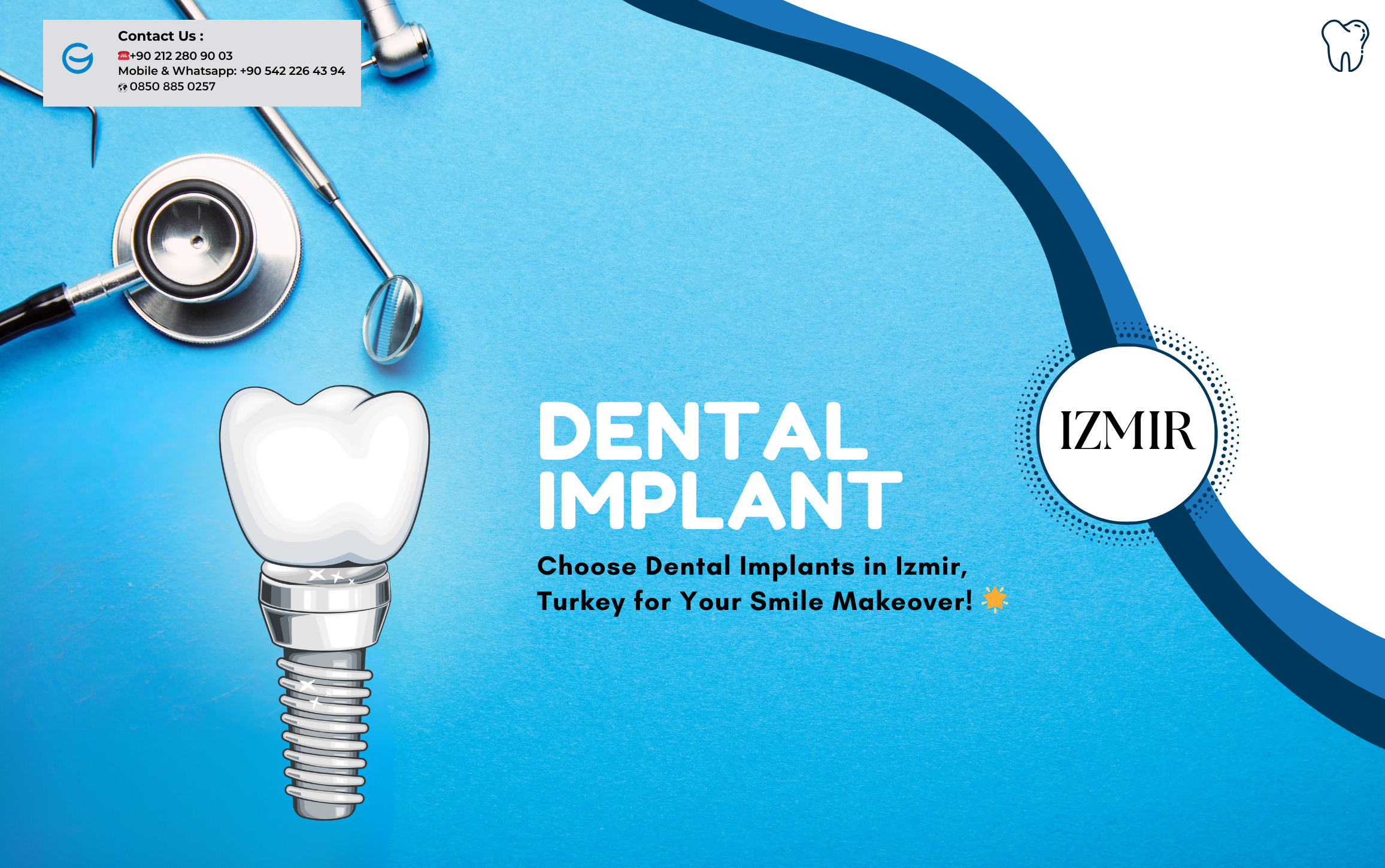 Implante dental en Izmir para un cambio de imagen de sonrisa
